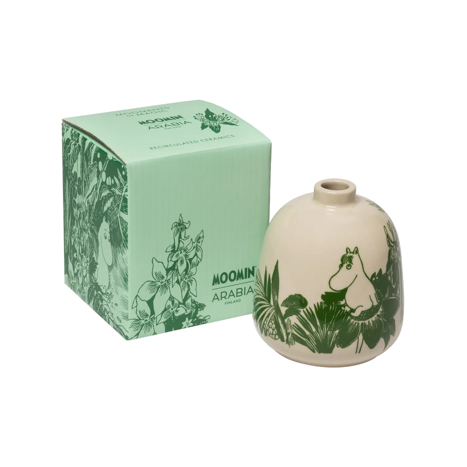 Moomintroll Mystical Forest Vase Céramique 8 cm Vert