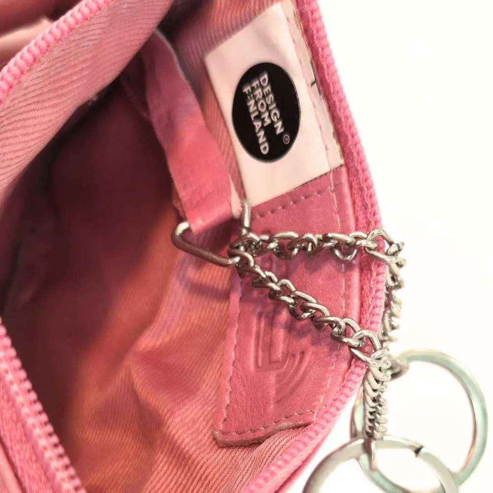 Little My porte-monnaie cuir fuchsia 12x9 cm