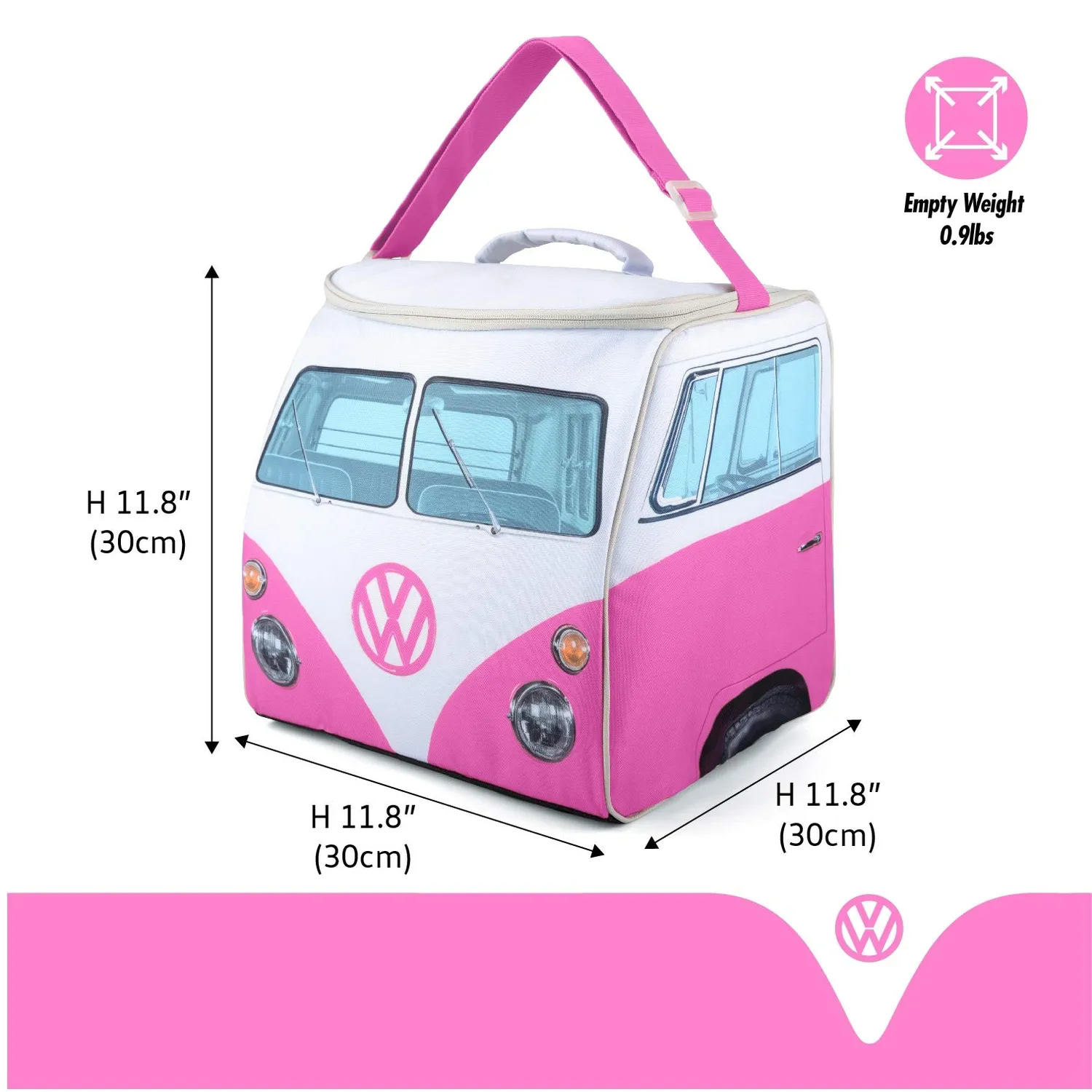 Brisa VW T1 Combi Sac Isotherme Rose 30 L Polyester