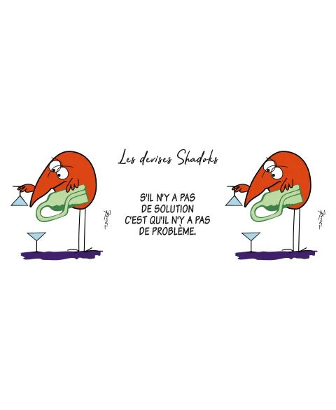 Pixgoodies Les Shadoks art de résoudre les problèmes mug céramique