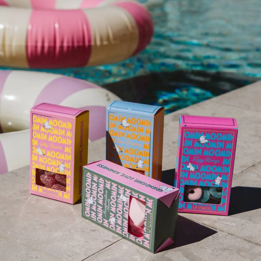 Moomintroll Marshmallow cœurs guimauve vanille 55g
