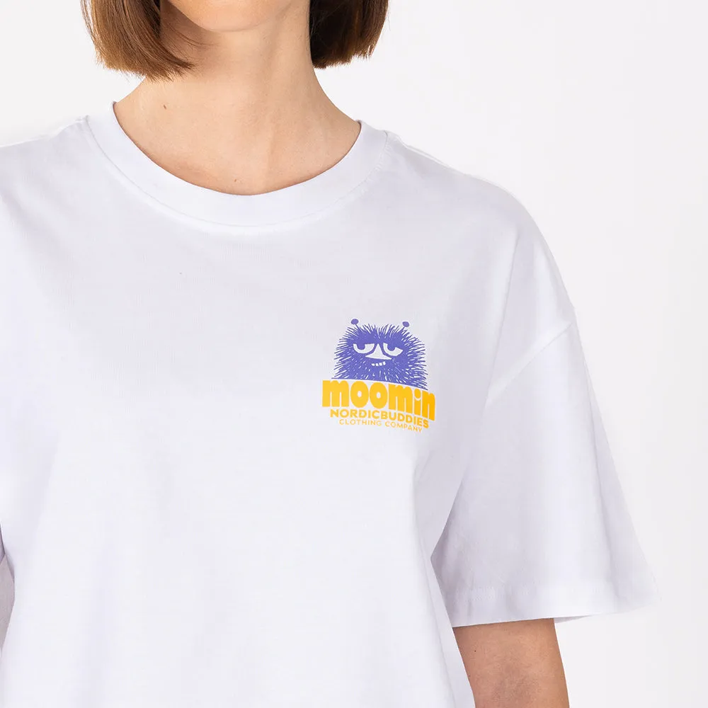 Moomintroll Stinky Sitting t-shirt blanc coton oversize