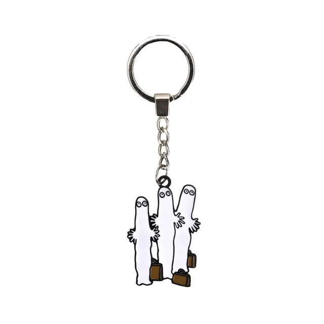Moomintroll Hattifatteners porte-clés métal 6 cm blanc