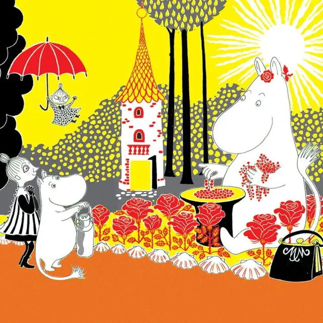 Moomintroll Berries carte de voeux 160 x 160 mm enveloppe