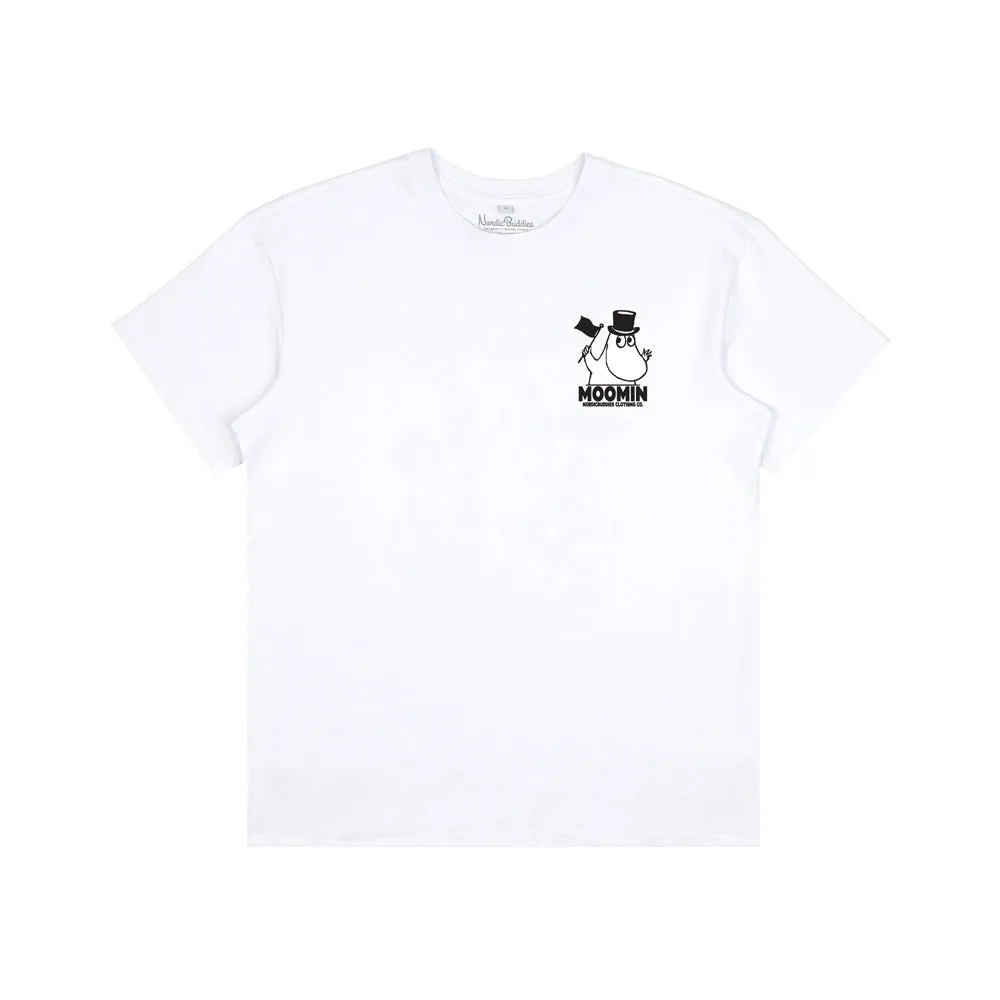 Moomintroll Moominpappa Flag t-shirt blanc coton adulte