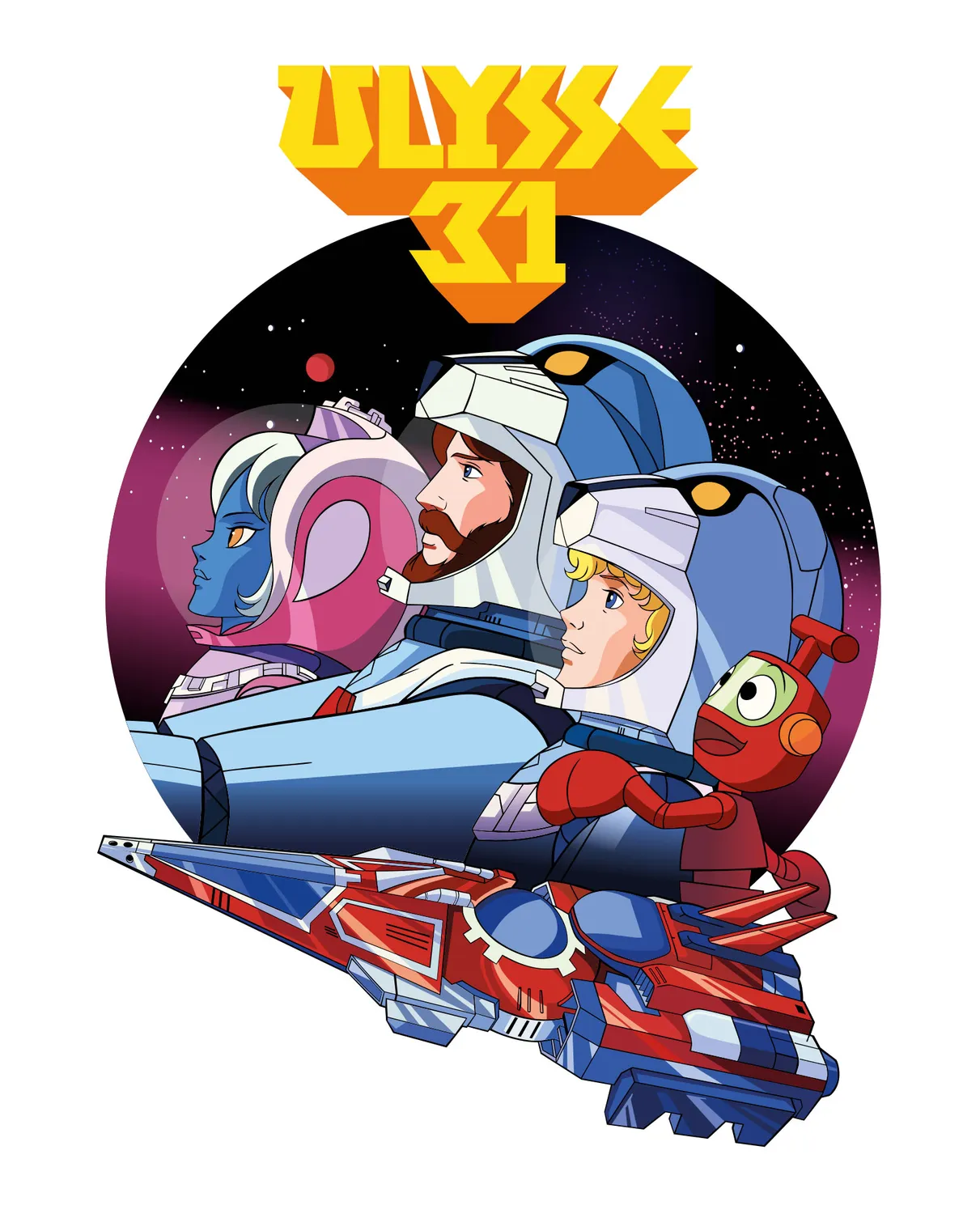 Pixgoodies Ulysse 31 Homère dans l’espace t-shirt en coton