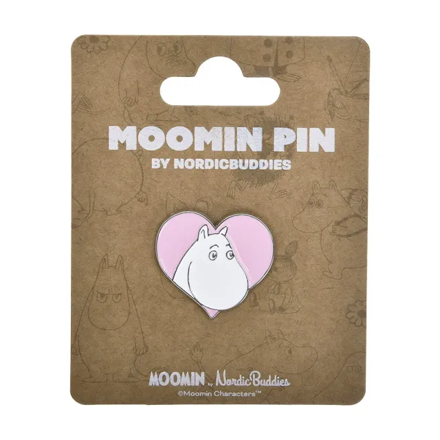 Moomintroll Love pin's métal rose 4x3 cm