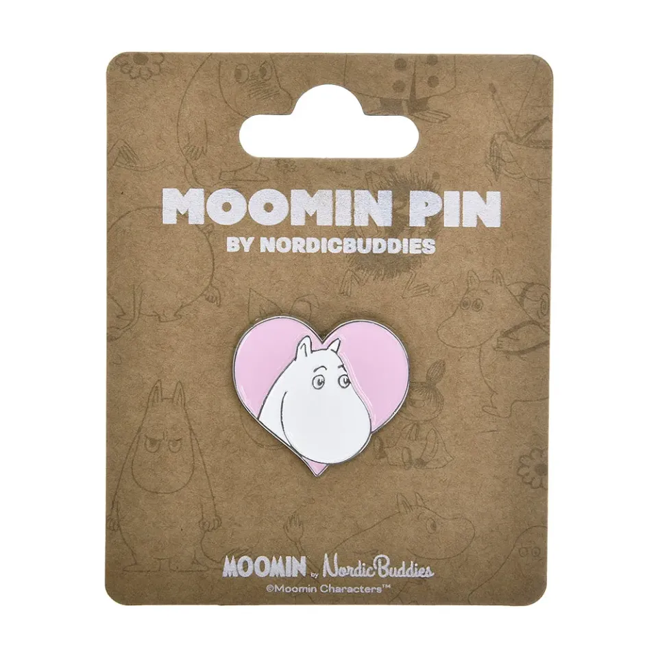 Moomintroll Love pin's métal rose 4x3 cm