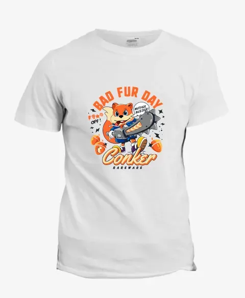 T-shirt Conker’s Bad Fur Day coton