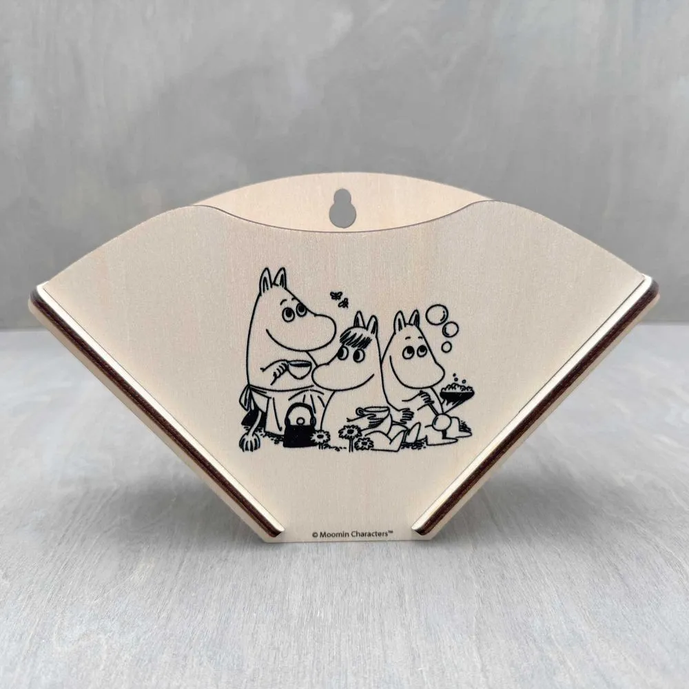 Moomintroll Moomin Family porte-filtres café noir et blanc bois