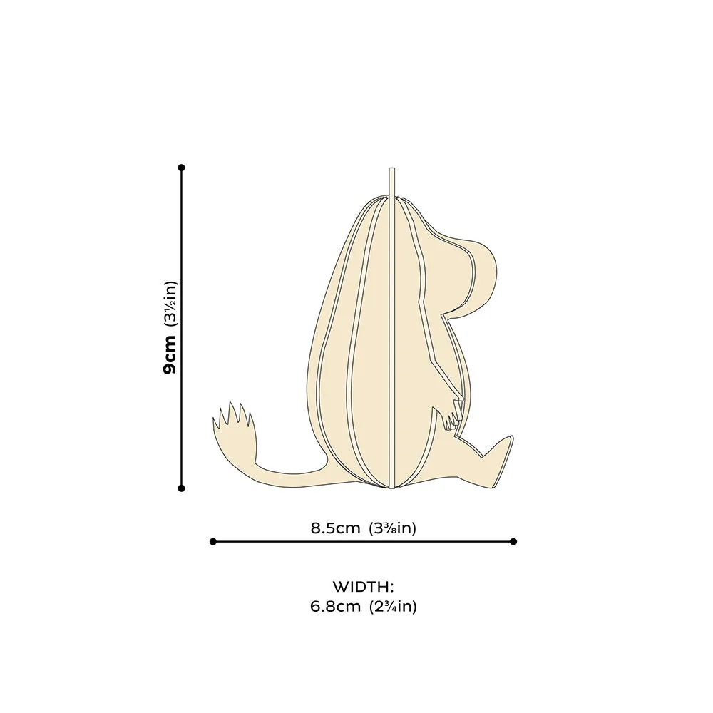 Moomintroll figurine bois bouleau déco