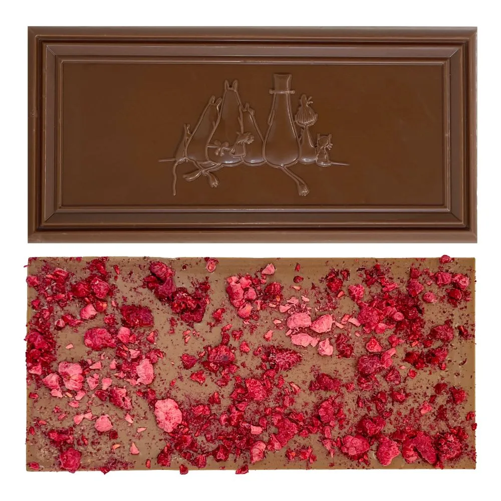 Moomintroll Little My chocolat au lait framboise 70g bio