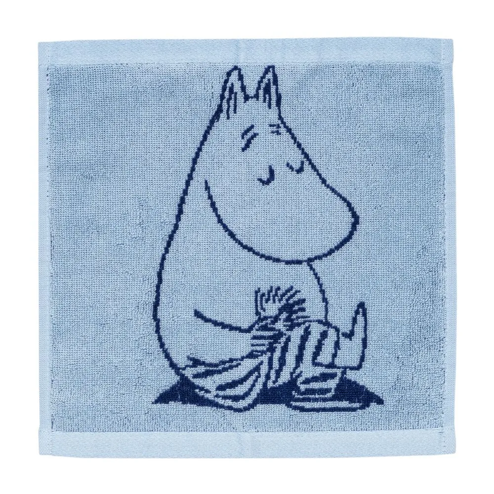 Moomintroll serviette bleu marine coton bio