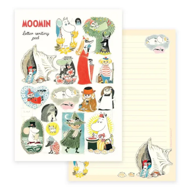 Moomintroll Scrap bloc papier à lettres A4 20 feuilles lignées
