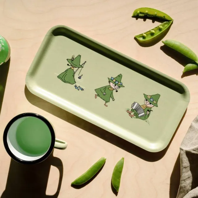 Moomintroll Retro plateau Snufkin vert 27 x 13 cm