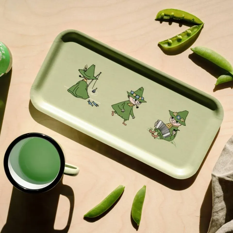 Moomintroll Retro plateau Snufkin vert 27 x 13 cm