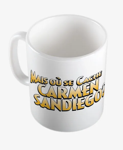 Pixgoodies Carmen Sandiego où se cache mug céramique
