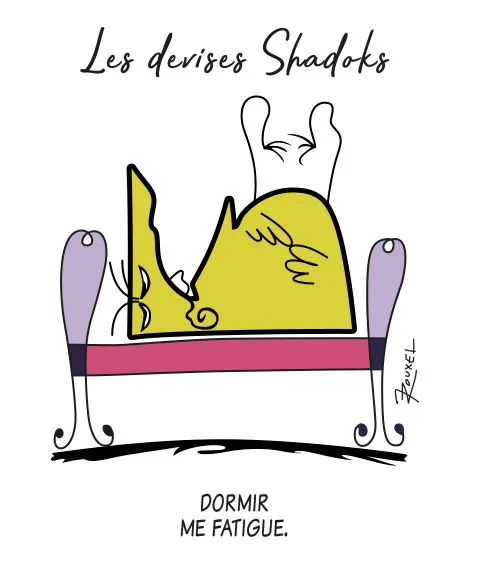 Pixgoodies Shadoks Dormir me fatigue t-shirt coton