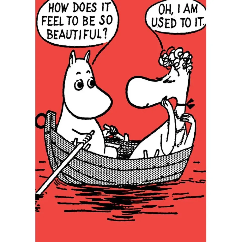 Moomintroll Rowing carte de vœux 170x120 vierge