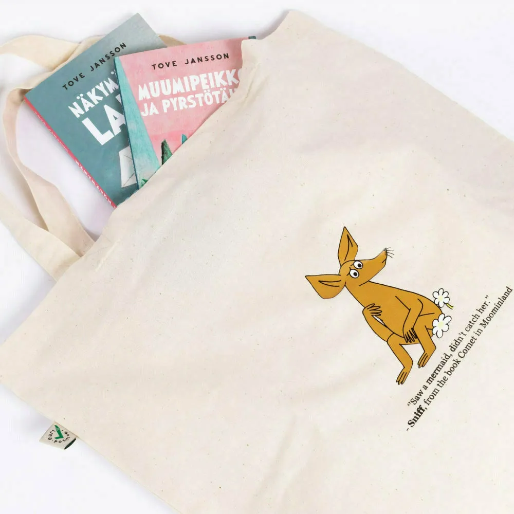 Moomintroll Sniff tote bag beige coton bio