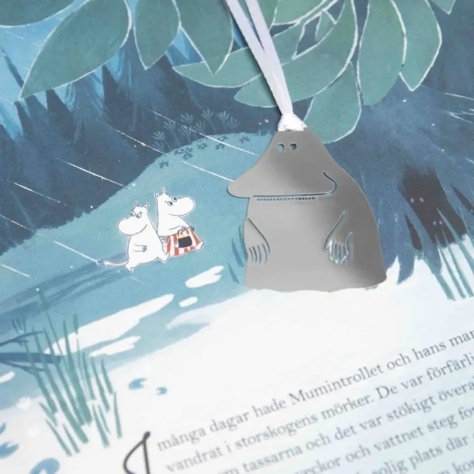 Moomintroll The Groke marque-page métal argenté 4 × 7,5 cm