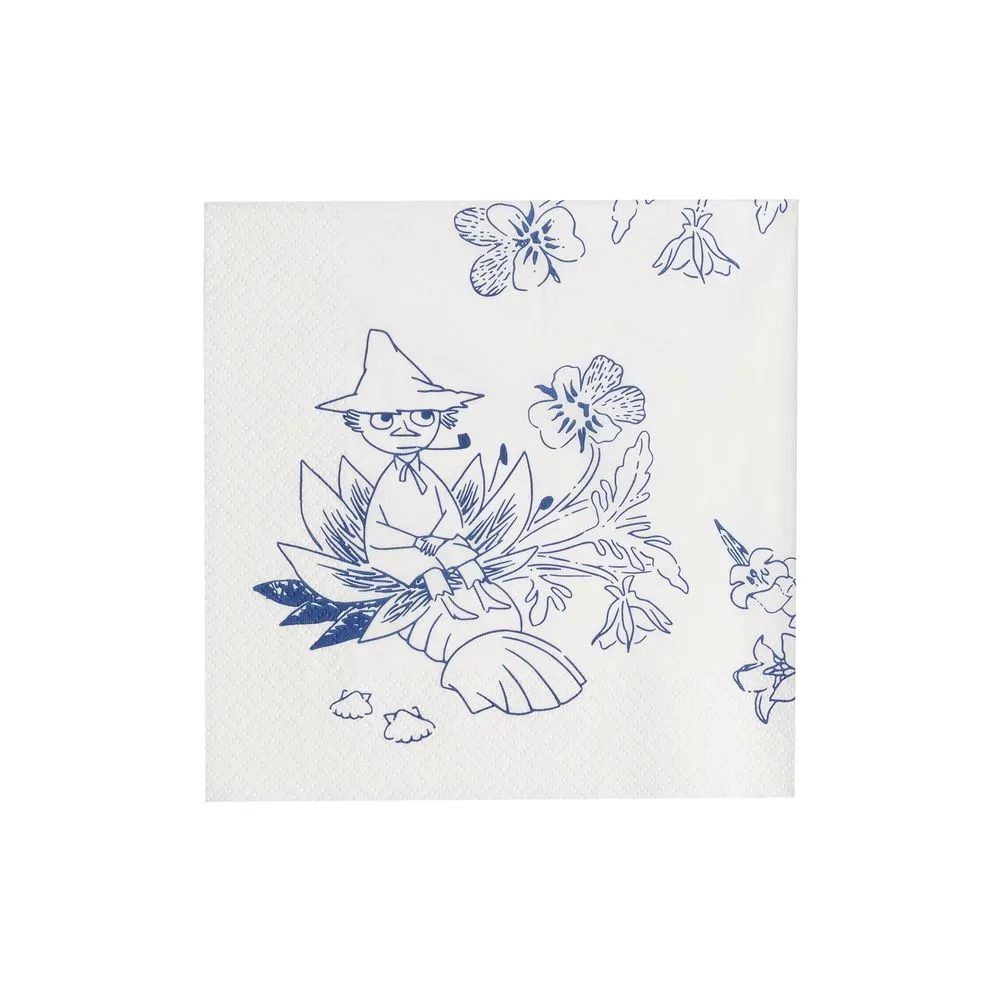 Moomintroll Haru serviettes papier 33cm bleues