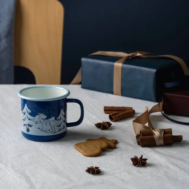 Moomintroll Starry Night Mug Émail Bleu Nuit d'Hiver