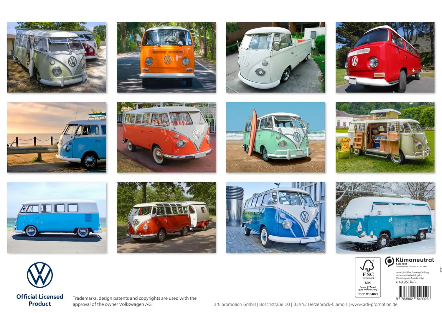 Brisa VW Collection calendrier mural 2024