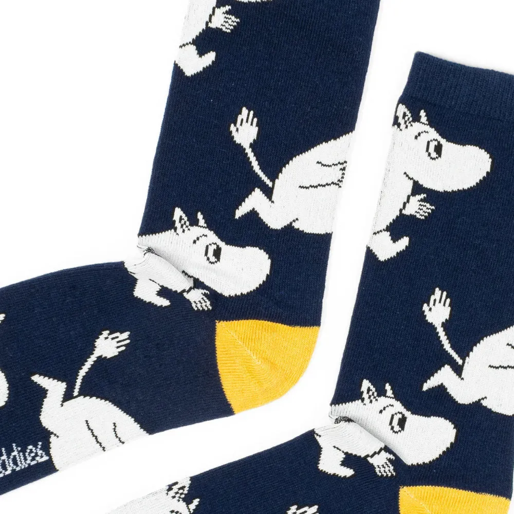 Moomintroll Running chaussettes 40-45 bleu coton