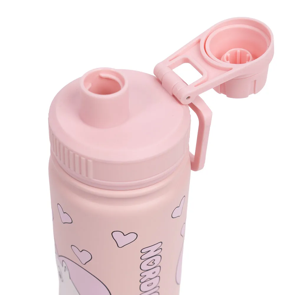Moomintroll Love Gourde isotherme rose 550 ml inox