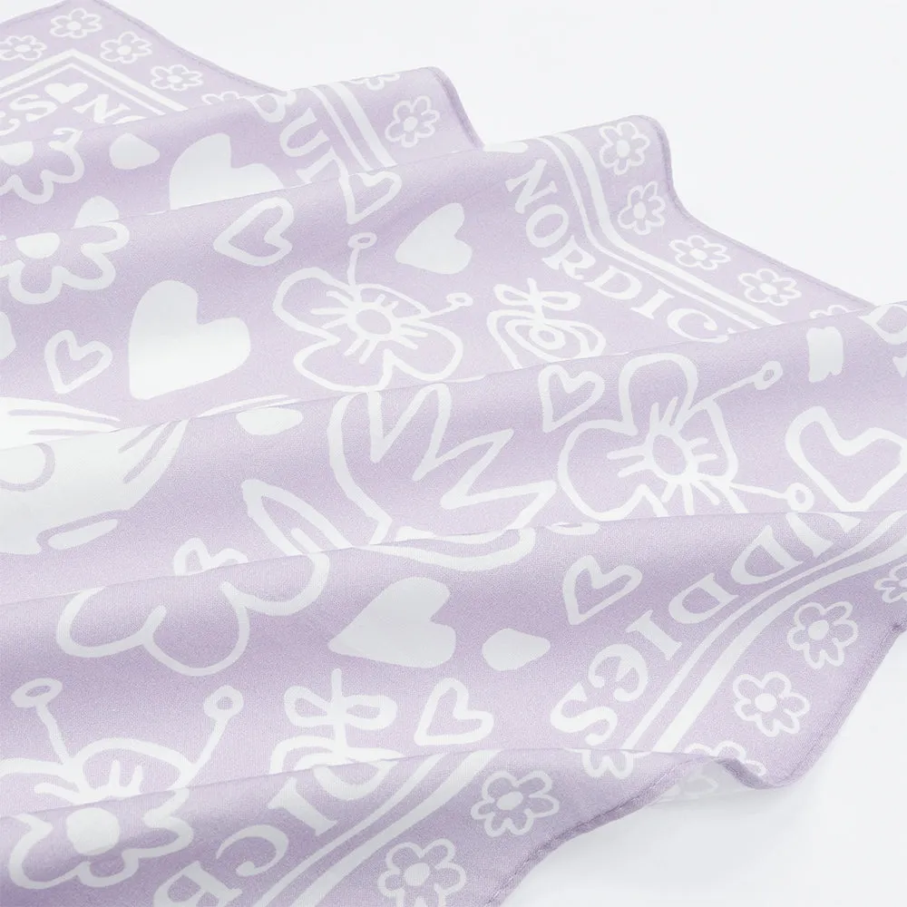 Moomintroll Little My foulard violet 55x55 cm coton