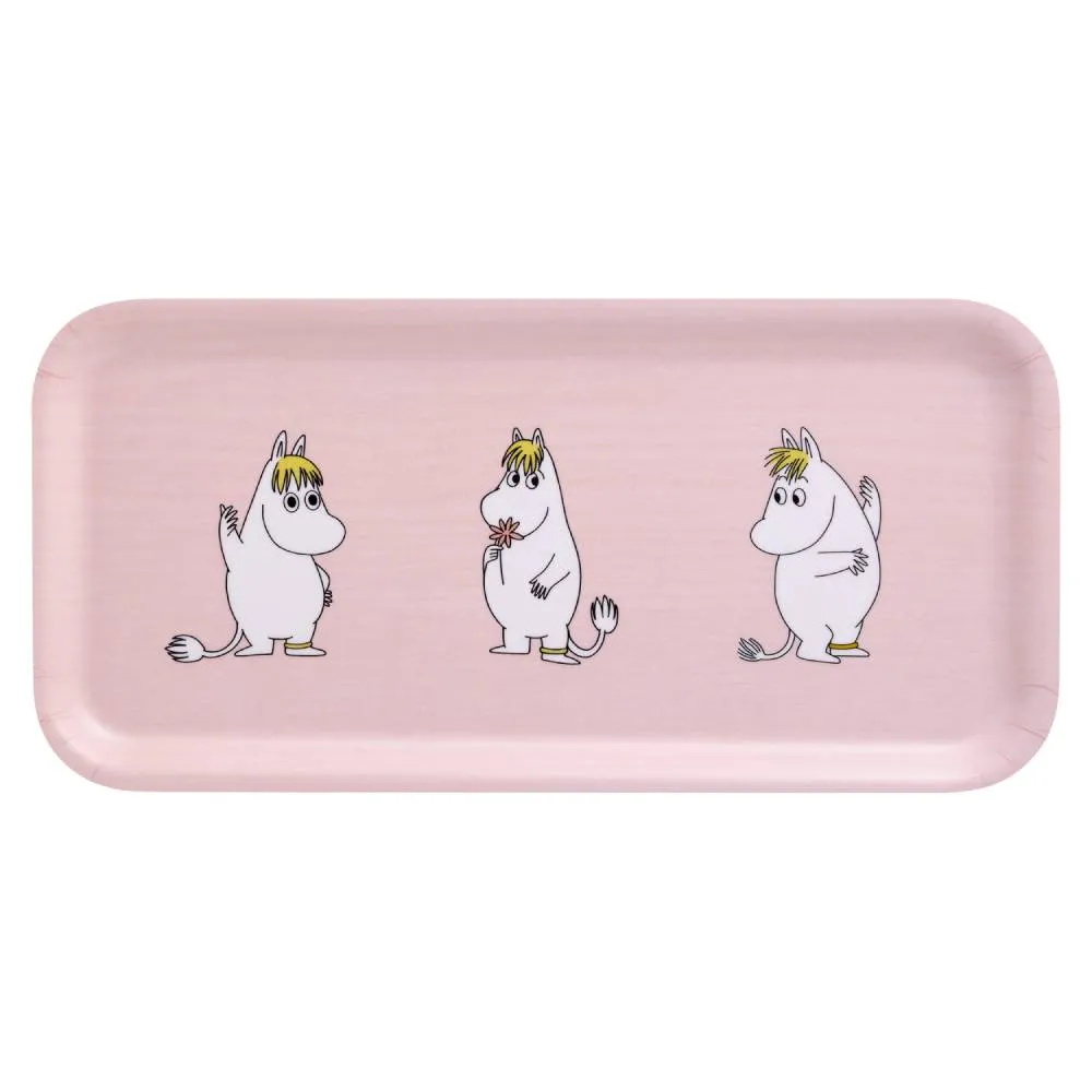 Moomintroll Snorkmaiden Retro plateau rose 27 x 13 cm