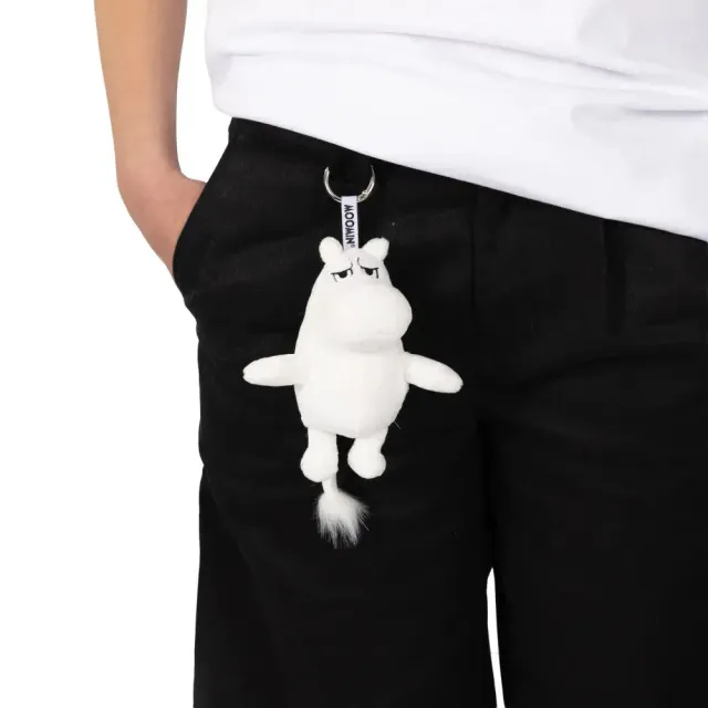 Moomintroll Angry porte-clés peluche blanc 12 cm