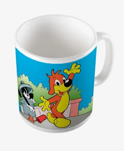 Pixgoodies Pif et Hercule se chamaillent mug céramique