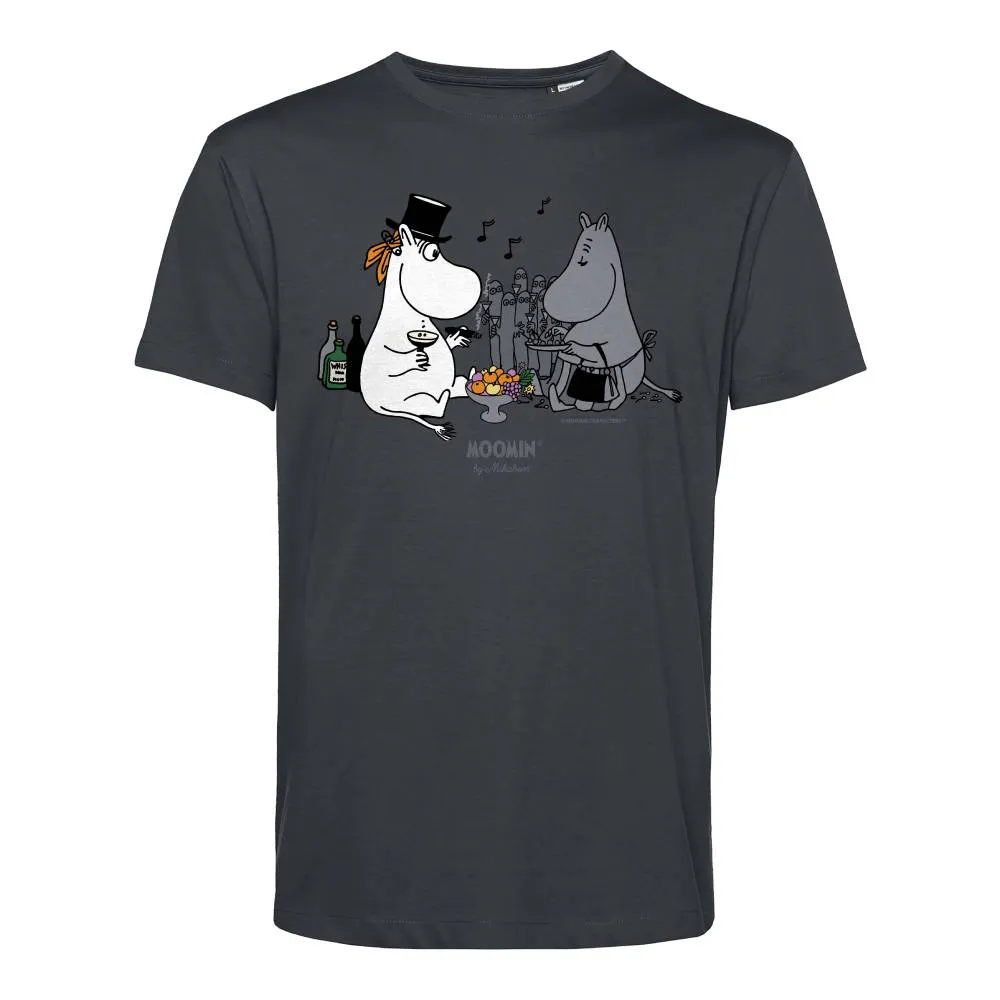 Moomintroll Picnic t-shirt gris Moominpappa Moomimamma