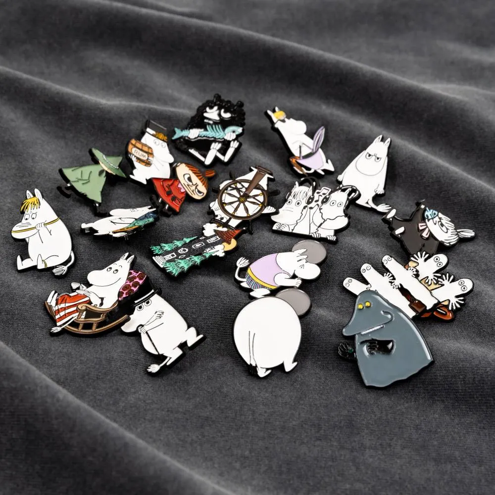 Moomintroll Angry Pin's blanc métal 4x3 cm