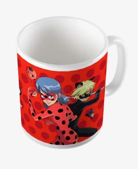 Pixgoodies Miraculous Ladybug Chat Noir mug céramique