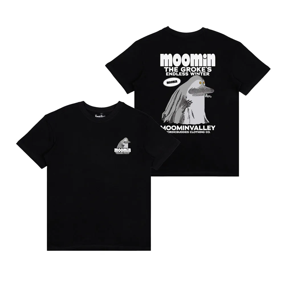 Moomintroll The Groke t-shirt noir en coton oversize