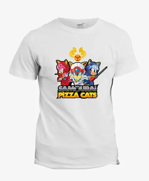Pixgoodies Samouraï Pizza Cats t-shirt coton