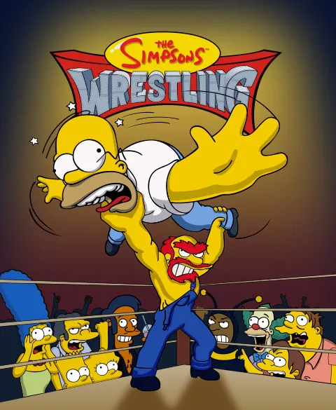 Pixgoodies Les Simpson Wrestling Homer vs Willie mug 325 ml