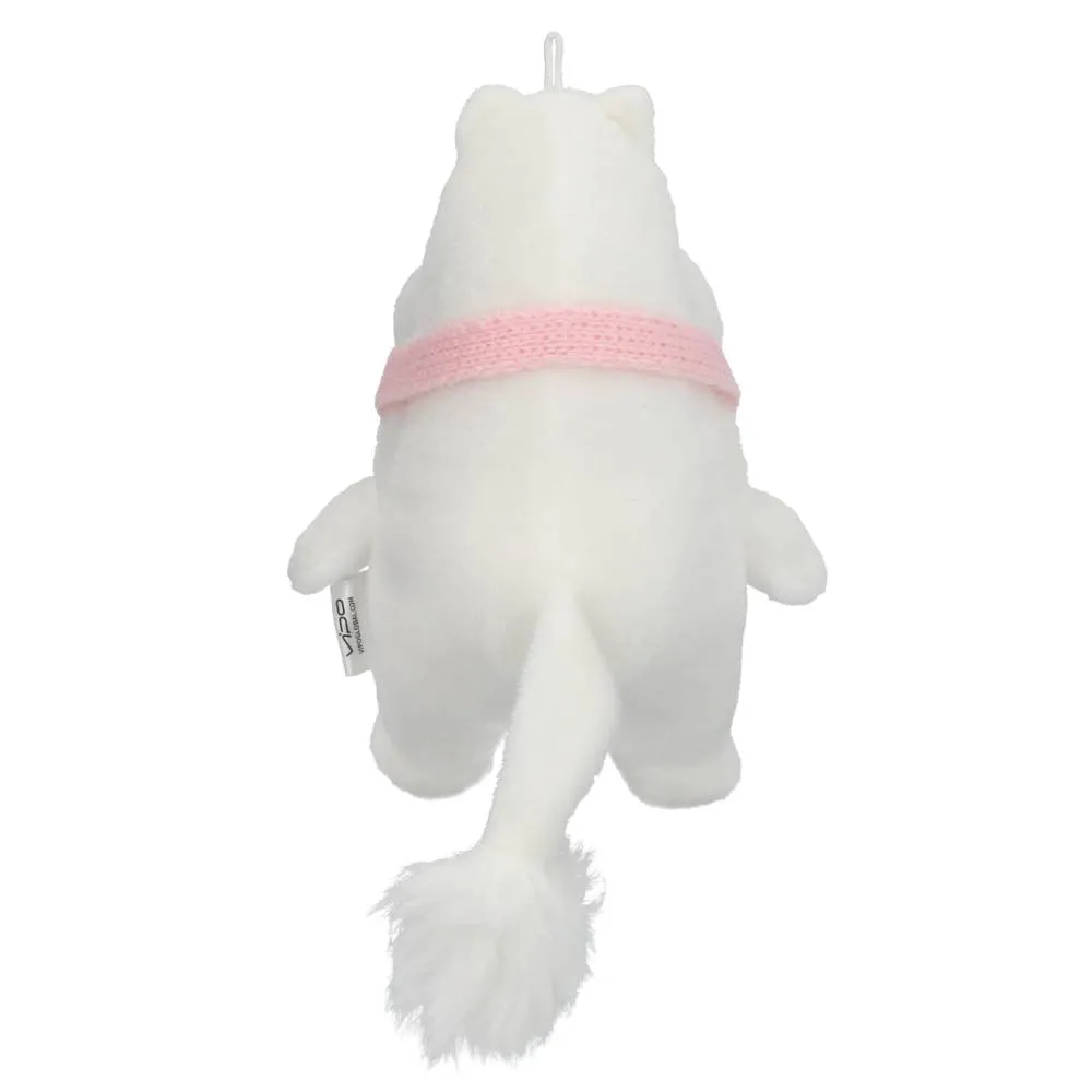 Moomintroll Ruban Rose peluche 17cm écharpe rose