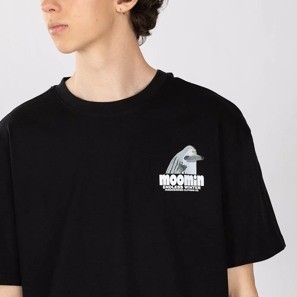 Moomintroll The Groke t-shirt noir en coton oversize
