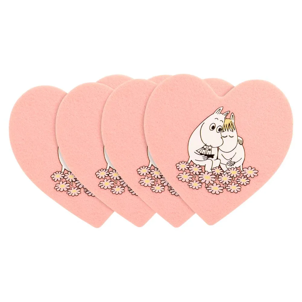 Moomintroll Together dessous de verre rose lot 4