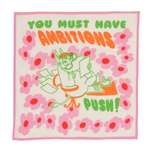 Moomintroll Rebel Club Boss Lady foulard coton 55 x 55 cm