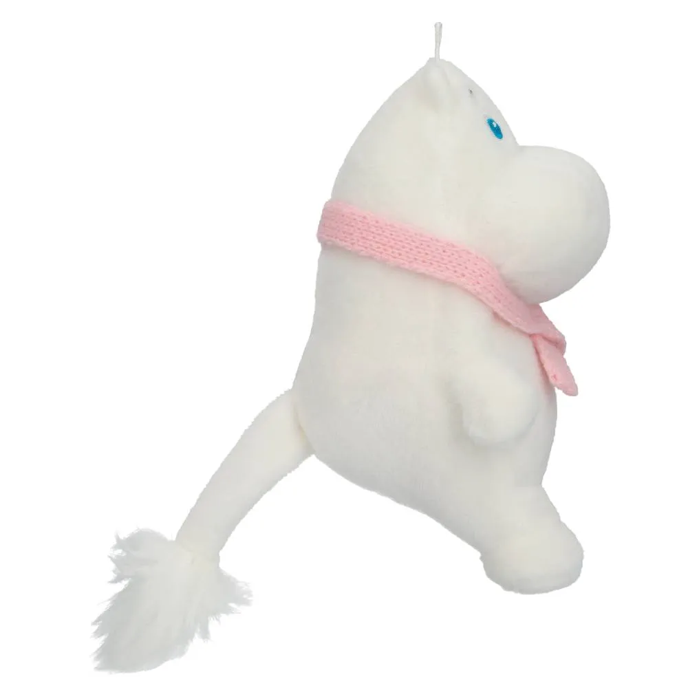 Moomintroll Ruban Rose peluche 17cm écharpe rose