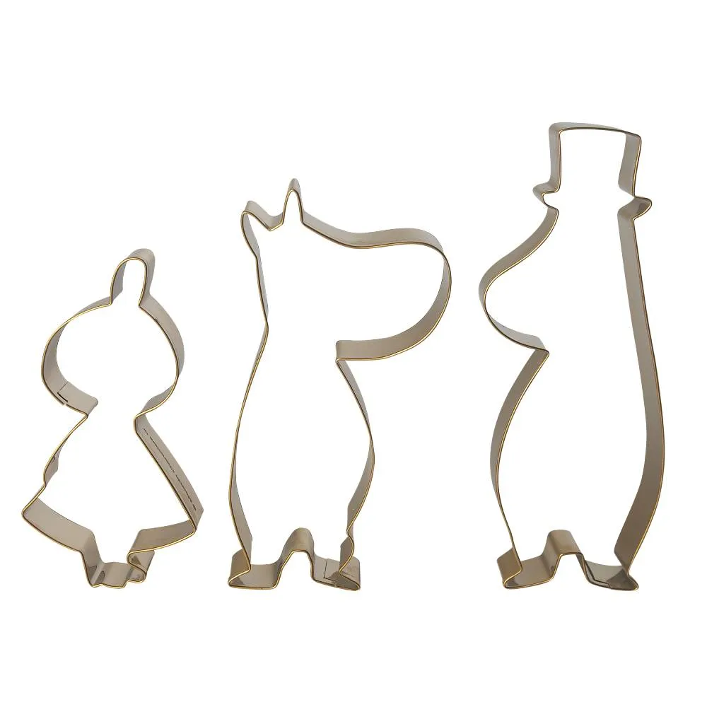 Moomintroll Winter emporte-pièces dorés lot 3