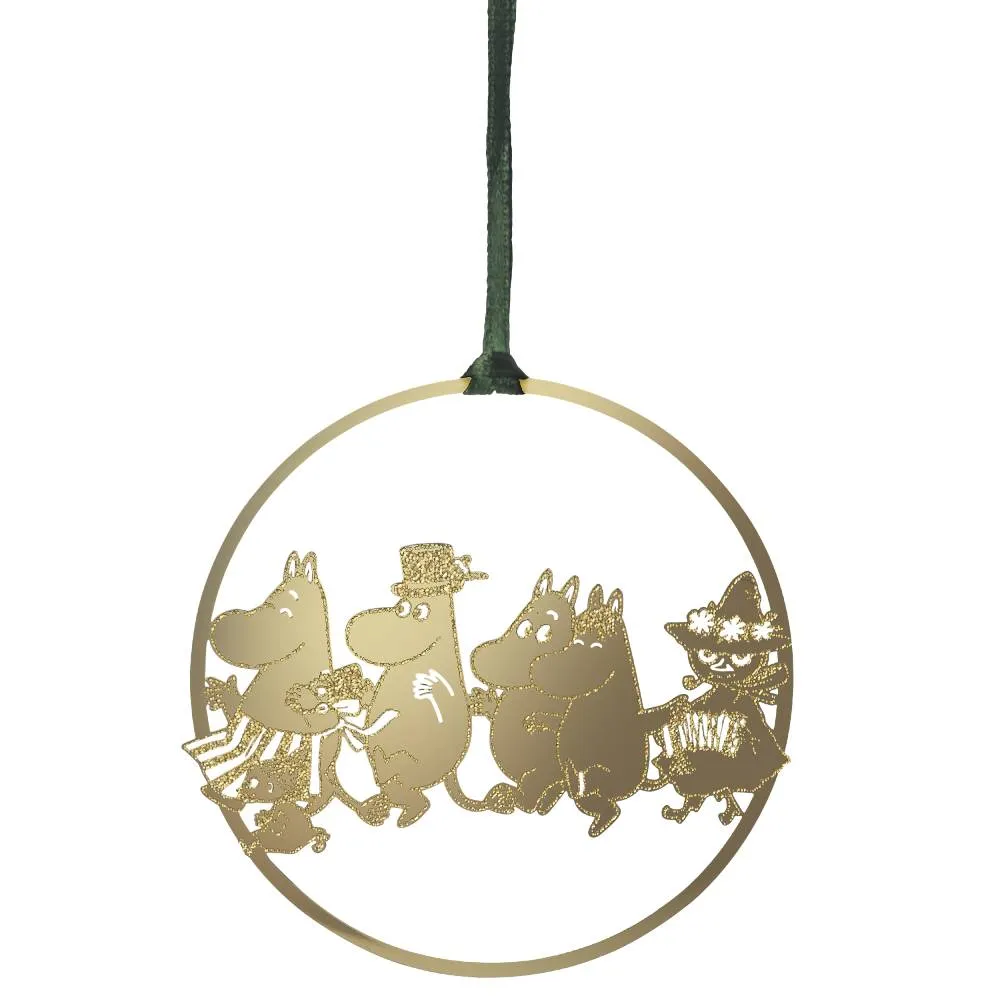 Moomintroll Moomin Family décoration à suspendre doré 8 cm