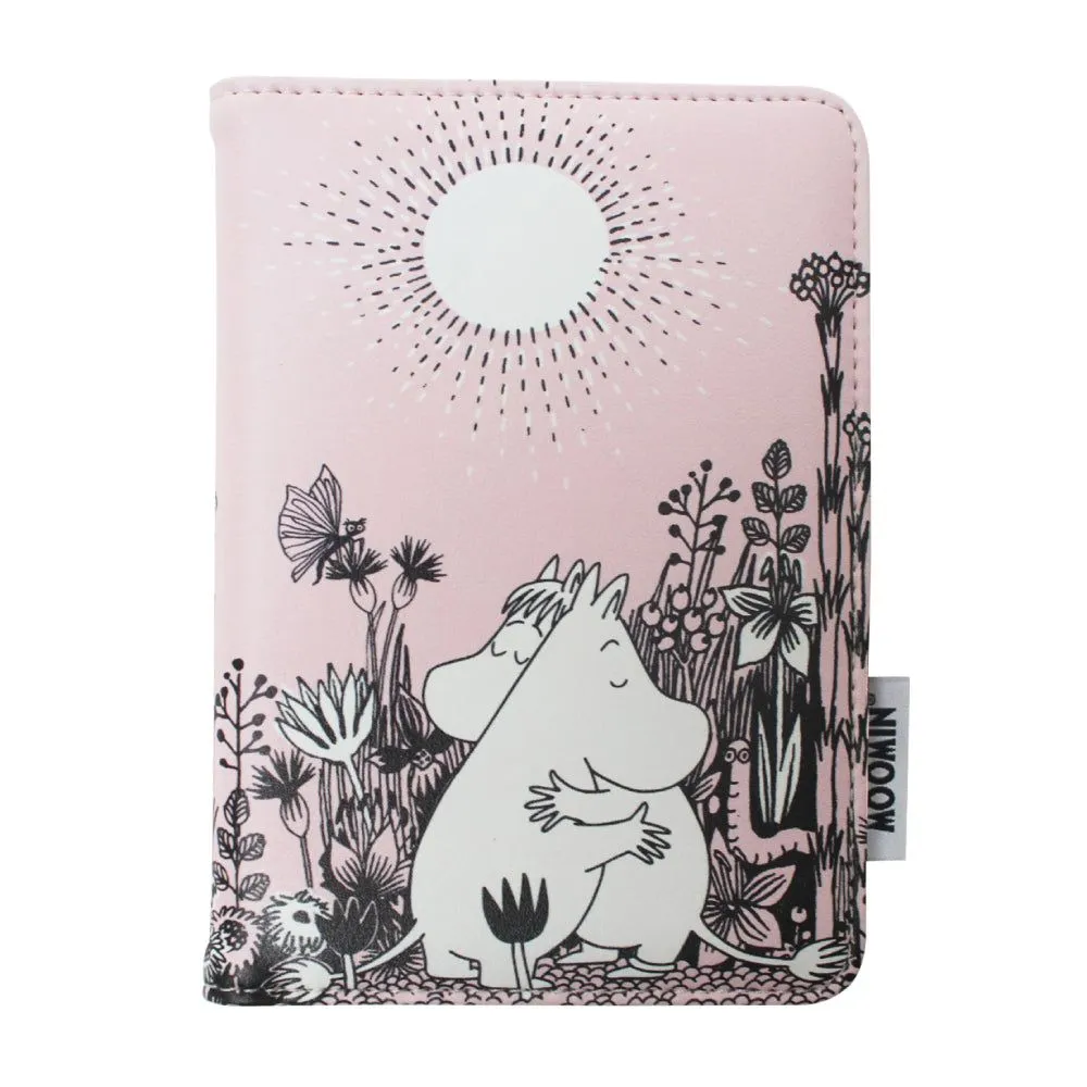 Moomintroll Love protège-passeport simili-cuir rose
