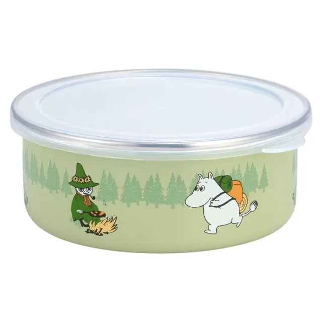 Moomintroll Campers bol avec couvercle 8 dl vert émaillé