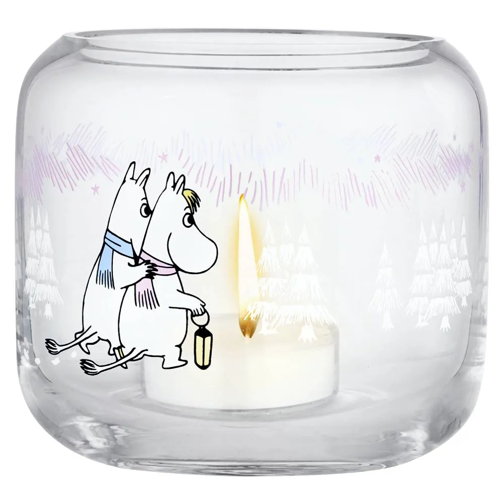 Moomintroll Frosty Day photophore verre 8 cm